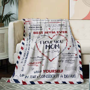 Personalized Mother's Day Blanket, Mother's Day Gift for Mom From Children