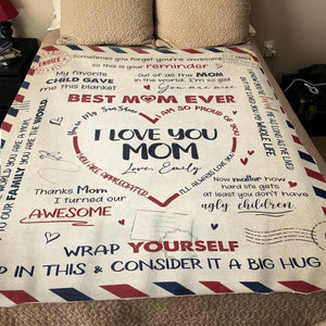 Personalized Mother's Day Blanket, Mother's Day Gift for Mom From Children