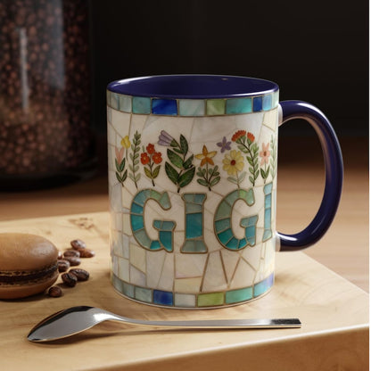 Stained Glass Effect Style NANA Mug, Gift For Mothers Day, Birthday, New Nana Grandma Gigi Present, Nana Reveal, Ceramic Coffee Cup 11oz or 15oz