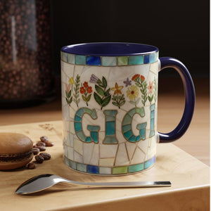 Stained Glass Effect Style NANA Mug, Gift For Mothers Day, Birthday, New Nana Grandma Gigi Present, Nana Reveal, Ceramic Coffee Cup 11oz or 15oz