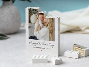 Personalised Happy Mothers Day Gifts, First 1st Mothers Day, Present for New Mums, Unique Photo Keepsake, Fun Gift Ideas for Mother, Custom Photo Building Blocks for Mom