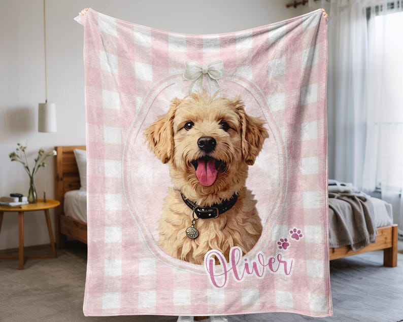 Personalized Dog Blanket, Pet Name Blanket