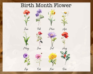 Mum's Garden Night Light, Custom Birth Month Flower With Kids Names Night Light, Gifts for Mom, Family Birth Flower Gifts, Mother's Day Gift