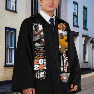 Custom Photo Graduation Stole: Personalized Class of 2026 Sash, Gift for Graduates