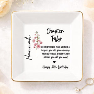 50th Birthday Gifts For Women, Personalized 50th Birthday Jewelry Tray, 1976 Birthday Gift, Fifty Birthday Gift For Her