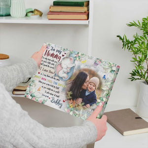 Personalized To Mommy Canvas, Custom Photo Gift for Mom, New Mom Gift, Mother s Day Gift, Baby Love Poem Wall Art