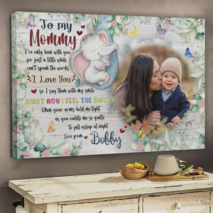 Personalized To Mommy Canvas, Custom Photo Gift for Mom, New Mom Gift, Mother s Day Gift, Baby Love Poem Wall Art