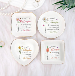 Mother's Day Jewelry Dish, Personalized Trinket Tray for New Moms, Mother's Day Gift for Daughter, Custom Jewelry Dish for Mom, New Mom Gift