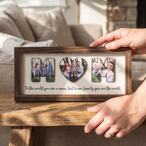 Personalized Mom Photo Wooden Frame, Custom Table Memory Decor Custom Mom Photo Gifts For Wife From Husband, Mom Birthday Gifts, Mother's Day Gifts For Mom From Daughter Son