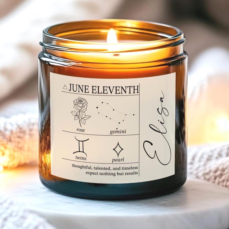 Custom Birthdate Candle - Zodiac Gift for him - Personalized Astrology Candle - Star Sign Candle Gift - Constellation Gifts for men & women