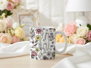 Personalized Mom Mug with Kids Names, Custom Mama Mug, Mother s Day Gift from Kids, Ceramic Coffee Cup