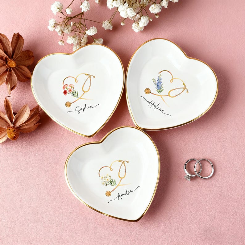 Custom Nurse Jewelry Dish, Nurse Graduation Gift, Custom Doctor Trinket Dish, Nurse Appreciation Gifts, Medical School Graduation Gifts