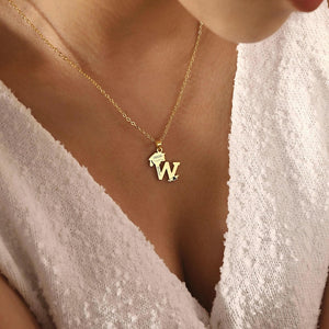 Personalized Graduation Name Necklace, 2026 Bachelor Cap Necklace, Name Necklace, 2026 Class College Necklace, Graduation Gift, Gift for Her