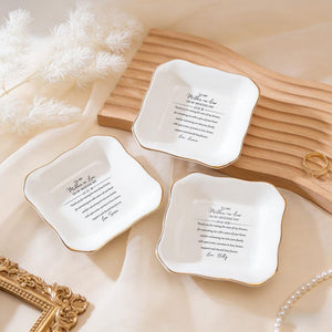 Personalized Mother-in-Law Gift for Mother of the Groom Wedding Ring Dish, Ceramic Trinket Tray, Mom Gift from Bride, Custom Ring Dish