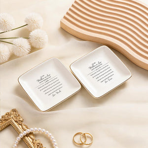 Personalized Mother-in-Law Gift for Mother of the Groom Wedding Ring Dish, Ceramic Trinket Tray, Mom Gift from Bride, Custom Ring Dish