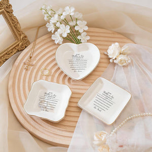 Personalized Mother-in-Law Gift for Mother of the Groom Wedding Ring Dish, Ceramic Trinket Tray, Mom Gift from Bride, Custom Ring Dish