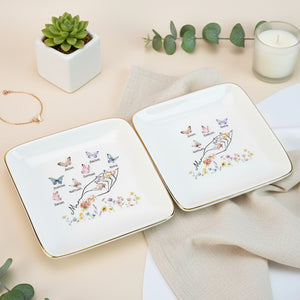 Personalized Mother s Day Gift for Mom Jewelry Dish Floral Ring Dish For Mom Gift from Kids,Mothers Day Gift for Mom Nana Mimi Grandma Gifts