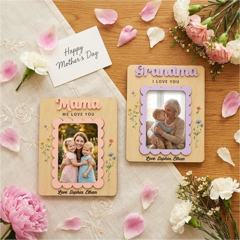I Love You Photo Magnet | Perfect Gift Photo Frame | Gift for Mom | Grandma | Mothers Day Picture Frame | Fridge Magnet | Birthday Gifts
