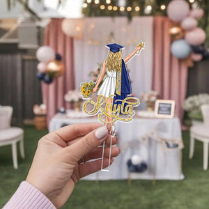Custom Graduation Cake Topper For Girls, Class Of 2026 Cake Topper, Grad Party Decor, Senior Gift For Daughter, Graduation Gifts For Her