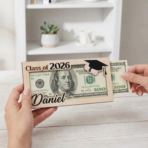 Personalized Wood Graduation Money Holder 2026 : Gift for Him/Her Class of 2026,High School Graduation,Gift for Graduates,High School Senior