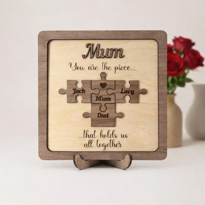 Personalised Mum's Birthday Gift / Mother s Day Keepsake Family Puzzle
