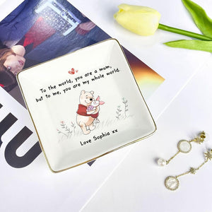 Personalized Gift Jewelry Dish, Custom Gift Trinket Dish For Mom Present, Jewelry Ring Holder Keepsake, First Mother s Day Gift Idea