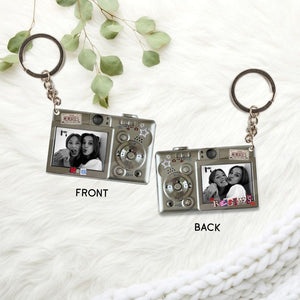 Personalized Digital Camera Keychain, Custom Picture Keychain, Anniversary Gift, Gift For him, Mother s day Gifts, Vintage Couple Gifts
