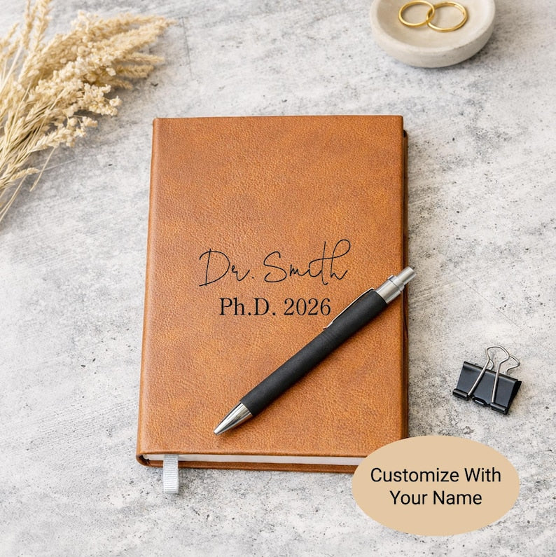 Personalized Doctor Journal, Phd Graduation Gift for Doctor, Custom Stationery Gift, Doctorate Graduation Gift for PHD Doctoral Student
