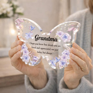Grandma Gift Acrylic Butterfly, Gift for Grandma, Mother's Day Grandma Gift, Grandma Desk Decor, Grandmother Birthday Gift