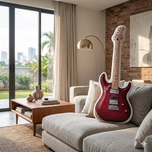 Custom Electric Guitar Plush Pillow: Personalized Instrument Shape Cushion Decor