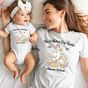 Personalized Mama Shirt, First Mothers Day Shirt, Our 1st Mothers Day Together Shirt, New Mom Gift, Custom Baby Name Tee