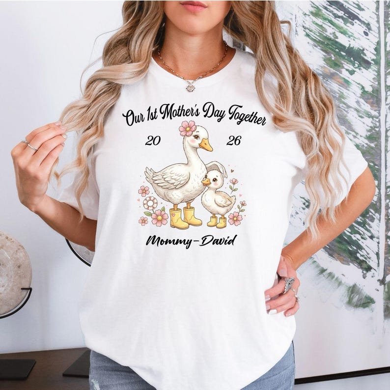 Personalized Mama Shirt, First Mothers Day Shirt, Our 1st Mothers Day Together Shirt, New Mom Gift, Custom Baby Name Tee
