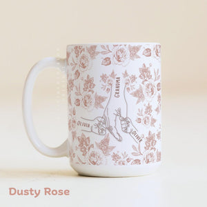 Gift for Boy Mom Twin Mommy Personalized Mother's Day Mug Baby Shower Birthday Custom Cup Custom Mother's Day Mug Holding Hands with Kids