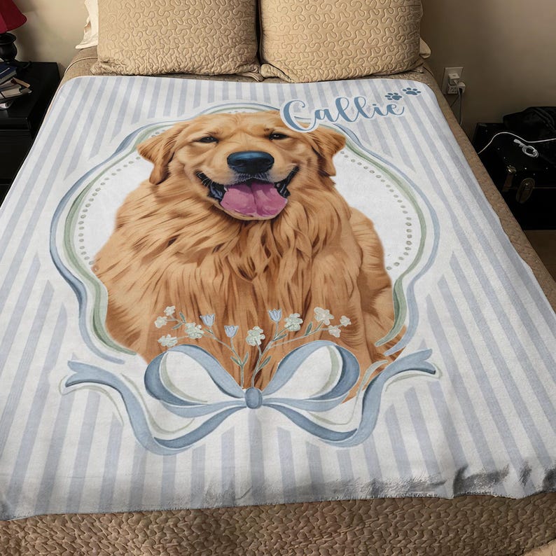 Personalized Dog Blanket, Pet Name Blanket