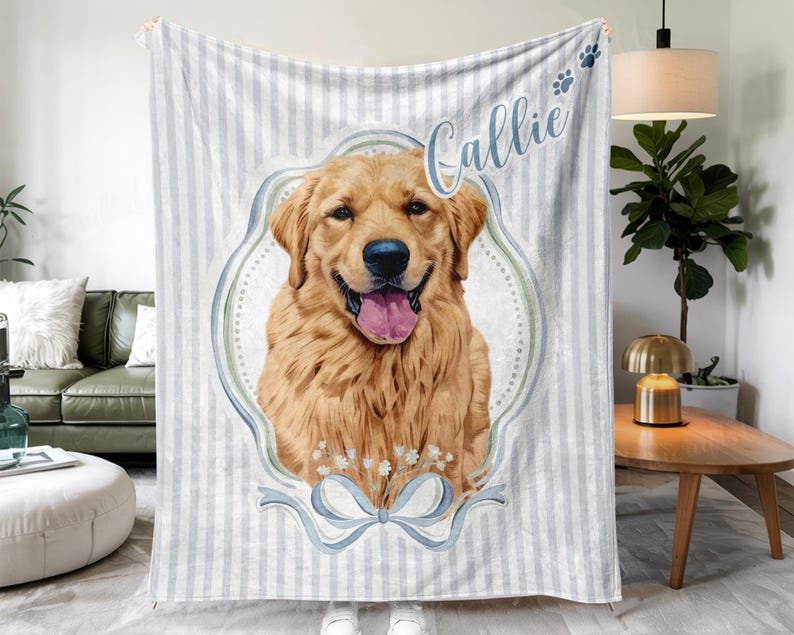 Personalized Dog Blanket, Pet Name Blanket