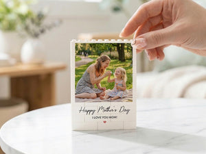 Personalized Mother s Day Gift for Mom, Custom Photo Building Block Puzzle, Picture Keepsake for New Mom, Gift from Daughter Son, Fun Gift