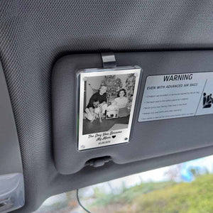 Gift for Mom Personalized Car Visor Clip Custom Photo Memory Keepsake Sentimental Mothers Day Gift from Daughter Son Unique Car Accessory
