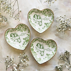 Personalized Mother of the Bride Photo Jewelry Dish, Custom Toile De Jouy Mom Photo Ring Dish, MOB MOG Wedding Gift from Daughter