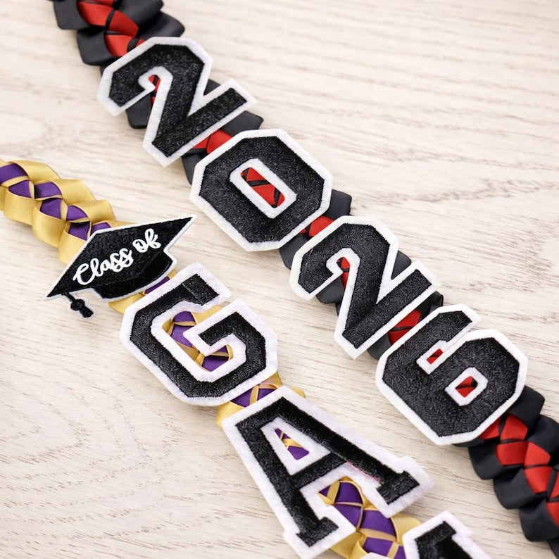 Personalized 2026 Graduation Lei, Custom Name Ribbon Lei Class of 2026, Graduation Gift For Men Women, Senior Night Gift Lei