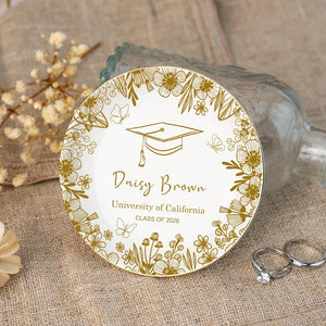 2026 Graduation Gift,Personalized Graduation Jewelry Dish,Graduation Trinket Dish,Ring Dish for Graduation,Graduation Gifts for Daughter
