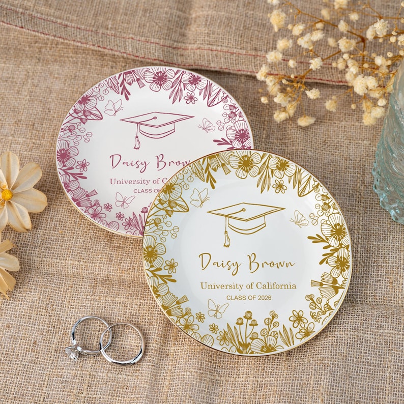 2026 Graduation Gift,Personalized Graduation Jewelry Dish,Graduation Trinket Dish,Ring Dish for Graduation,Graduation Gifts for Daughter