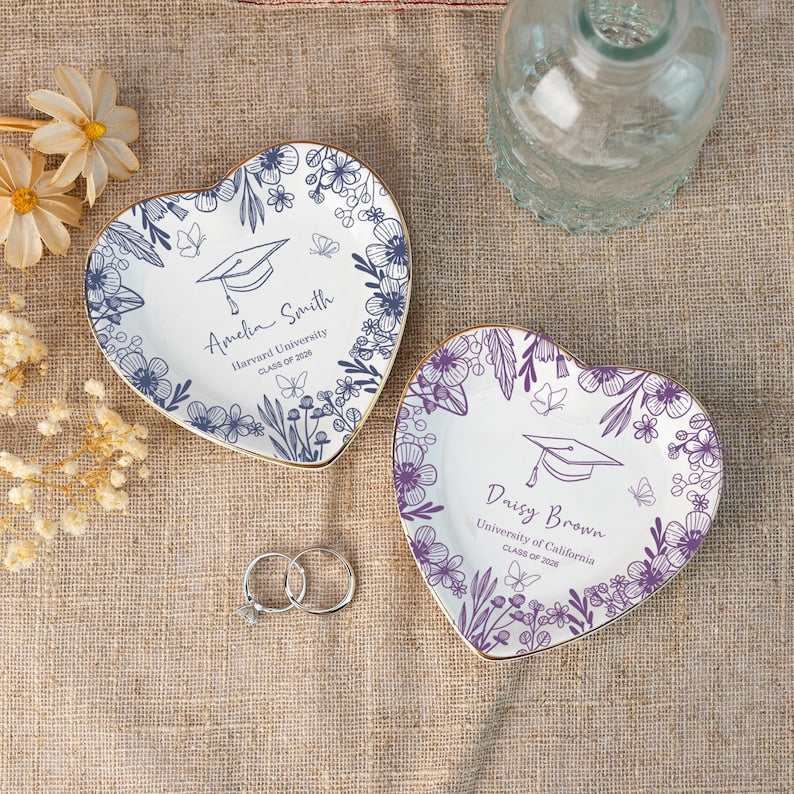 2026 Graduation Gift,Personalized Graduation Jewelry Dish,Graduation Trinket Dish,Ring Dish for Graduation,Graduation Gifts for Daughter