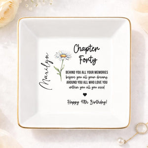 40th Birthday Gifts For Women, Personalized 40th Birthday Jewelry Tray, Forty Birthday Ring Dish, 40th Birthday Gift for Her