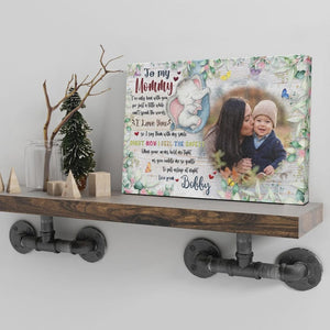 Personalized To Mommy Canvas, Custom Photo Gift for Mom, New Mom Gift, Mother s Day Gift, Baby Love Poem Wall Art