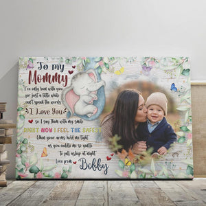 Personalized To Mommy Canvas, Custom Photo Gift for Mom, New Mom Gift, Mother s Day Gift, Baby Love Poem Wall Art