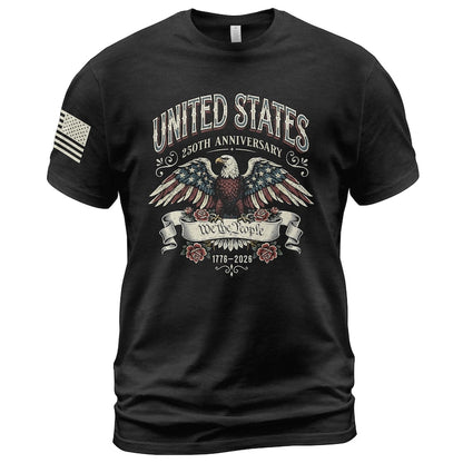 Retro 250th Anniversary of The United States Shirt, USA Independence Day T shirt, Semiquincentennial 1776 2026, American Flag Patriots Gifts