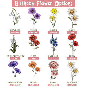 Custom Family Birth Flower Book Vase, Mother s Day Gift, FLower Vase Gift For Her/, Nana Flower Vase