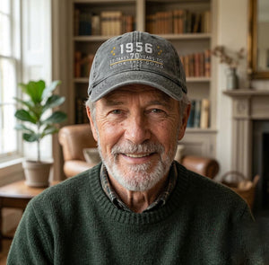 70th Birthday Gift Custom Embroidered Hat Aged to Perfection 1956 Personalized Vintage Dad Hat