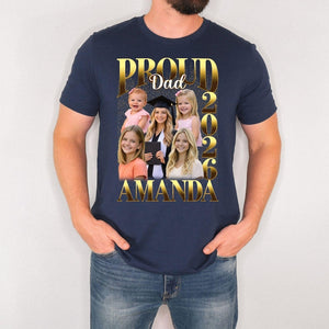 Bootleg Graduation Shirt 2026, Custom Photo Collage Shirt, Retro Rap Style Graduation T-Shirt, Proud Family Graduation Gift, Grad Shirt