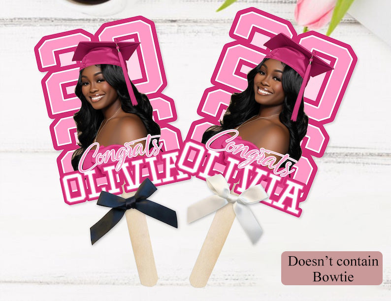Custom Graduation Fans, Fat Head Cut Out Sign, Graduation 2026 Big Heads on a Stick, Class of 2026 Graduation Paddle, Party Favors
